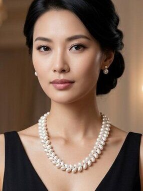 Creamy White Pearl Necklace Authentic Fresh Water Potato Pearl